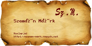Szemán Márk névjegykártya
